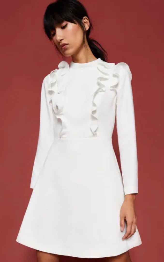 Ted Baker Long Sleeve Ruffle Dress