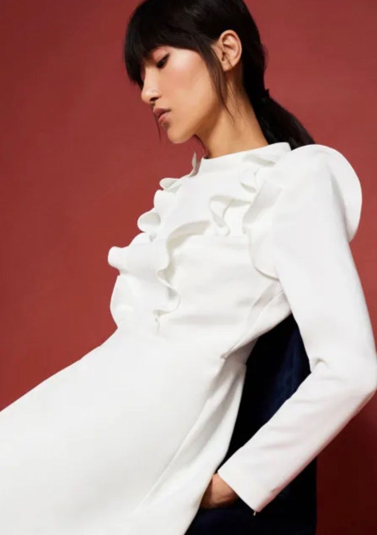 Ted Baker Long Sleeve Ruffle Dress