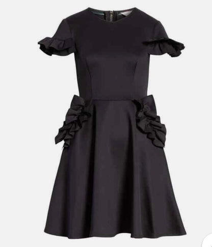 Ted Baker Ruffle detail skater dress