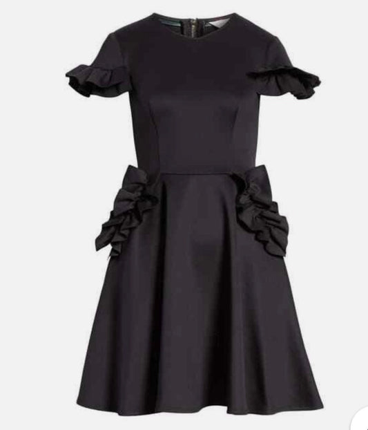 Ted Baker Ruffle detail skater dress