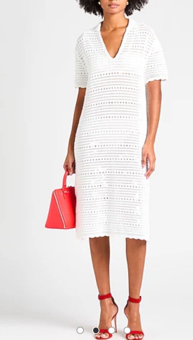 Closed Crochet Midi Dress