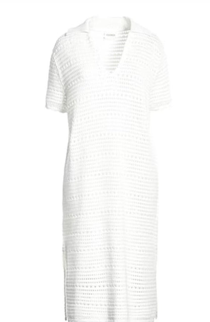 Closed Crochet Midi Dress
