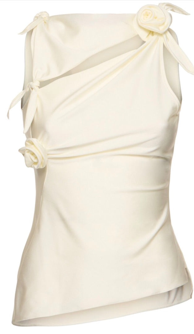 Coperni Asymmetric stretch jersey top