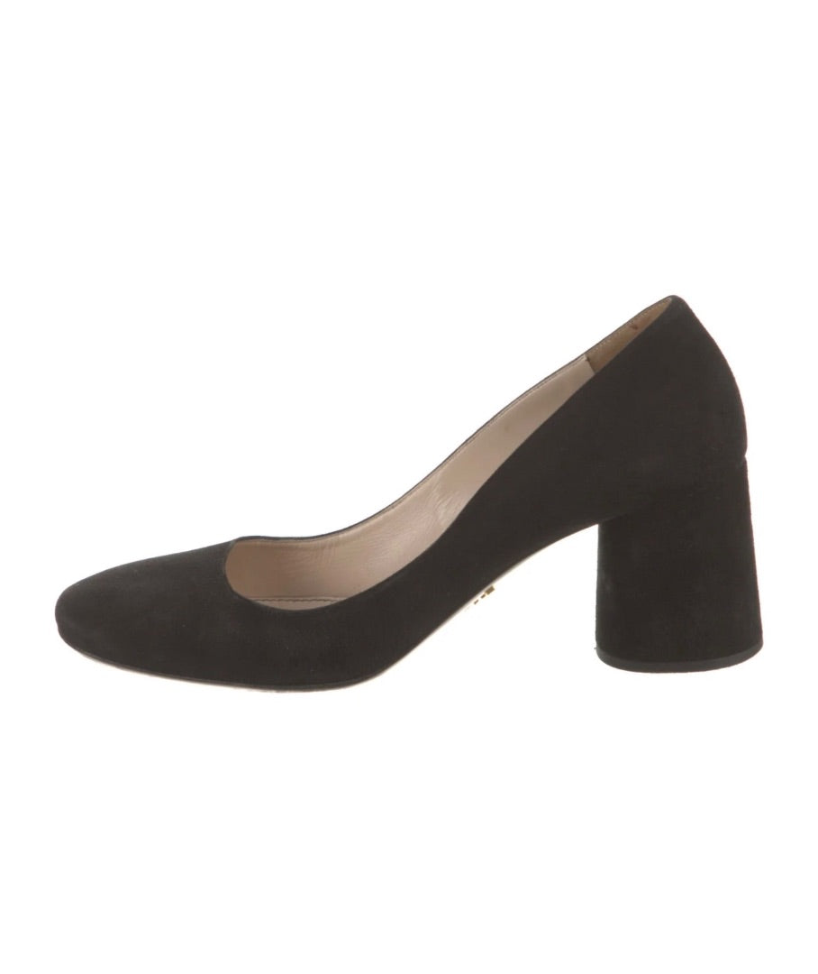 Prada Suede Block Heels