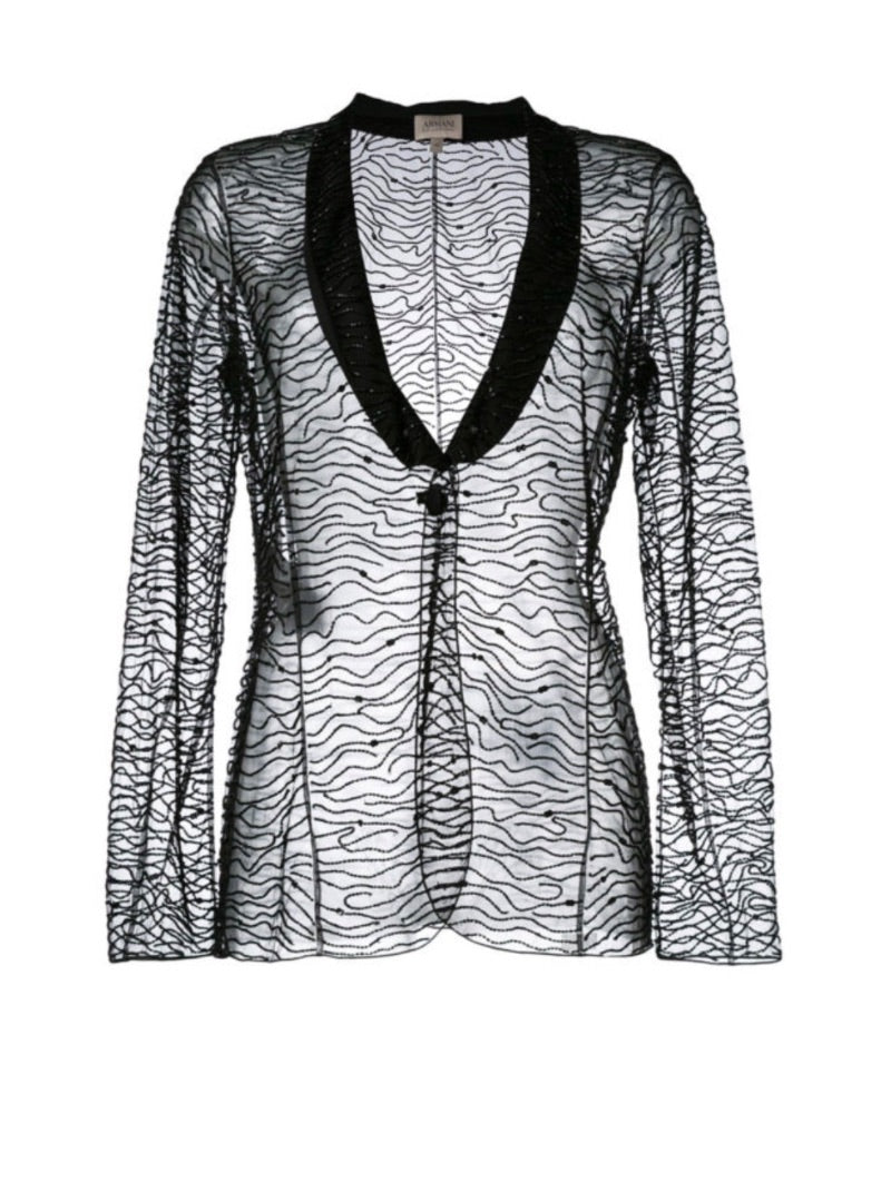 Armani  Beaded sequins Sheer Jacket