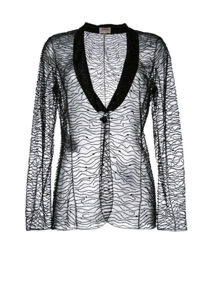 Armani  Beaded sequins Sheer Jacket