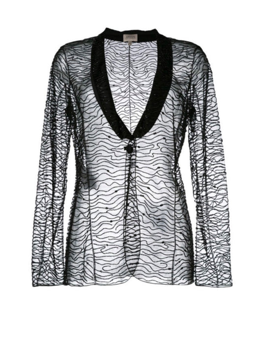 Armani  Beaded sequins Sheer Jacket