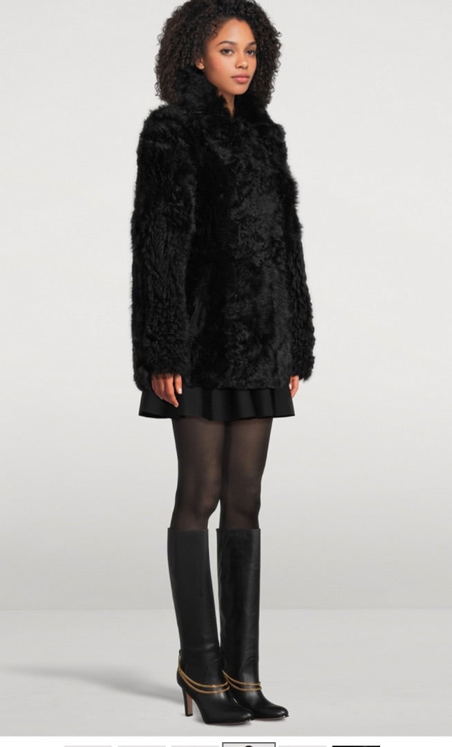 Hiso Teddy Shearling Reversible Coat