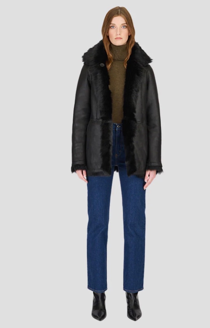 Hiso Teddy Shearling Reversible Coat