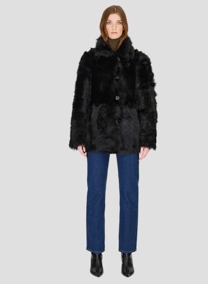 Hiso Teddy Shearling Reversible Coat