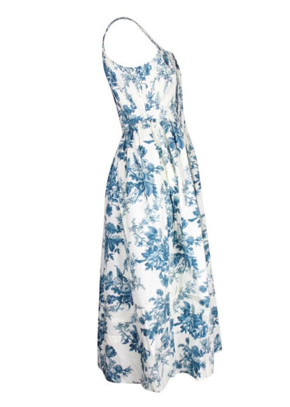 Love Shack Fancy Marjory Dress in Blue China