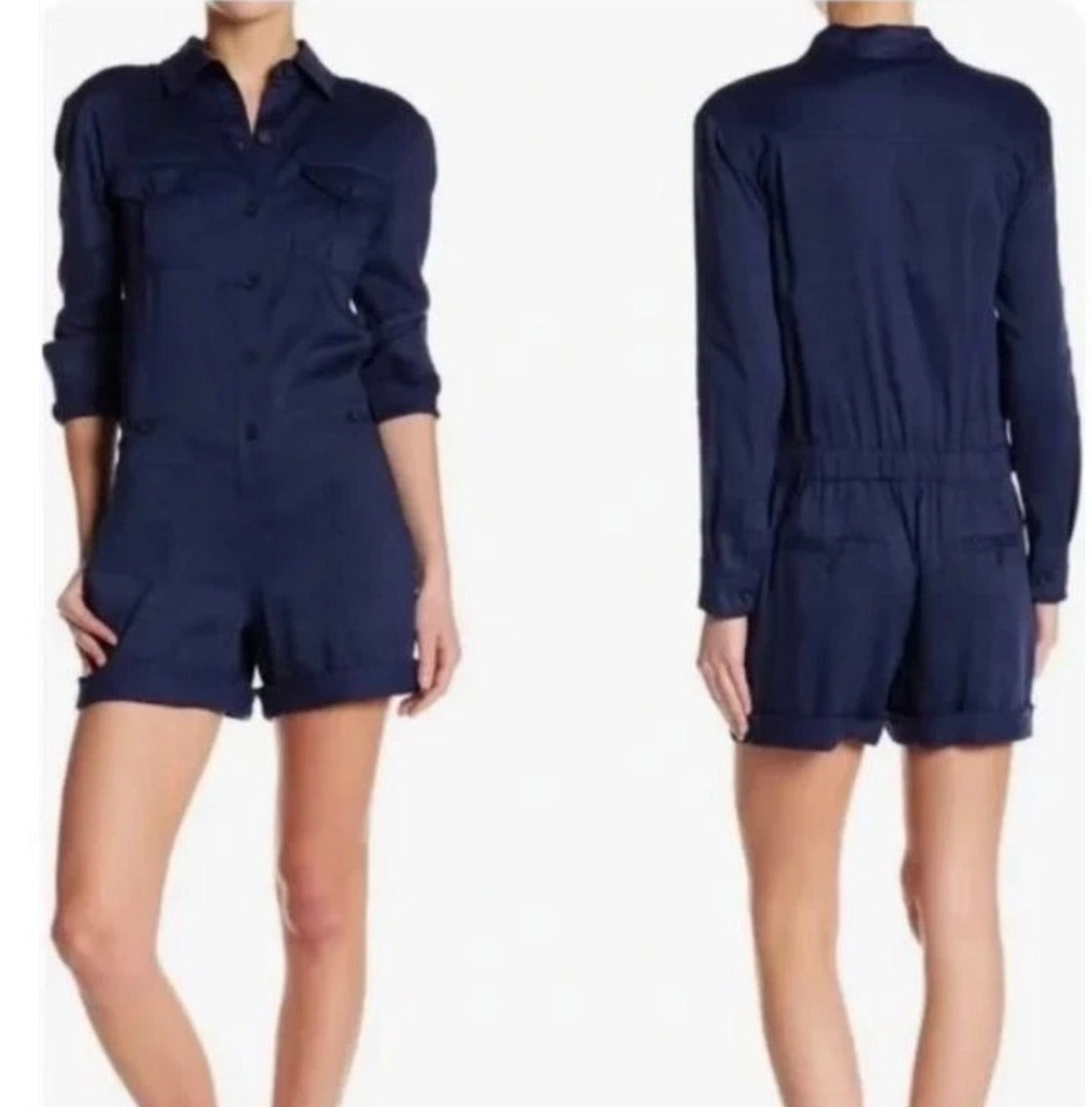 Vince Button Up shorts Romper