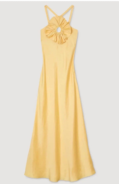 Sandro Ruffled Maxi Dress