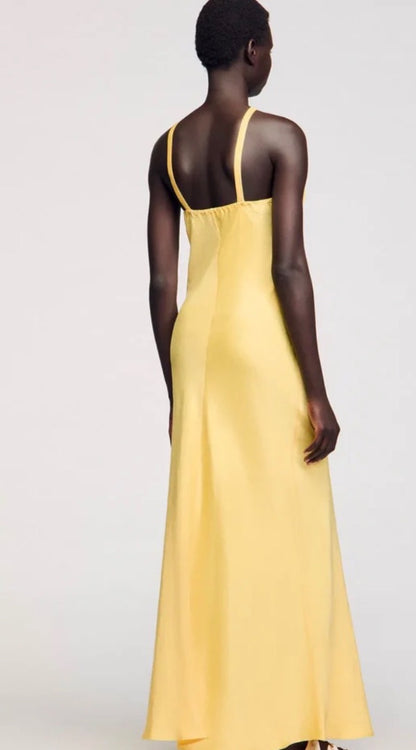 Sandro Ruffled Maxi Dress
