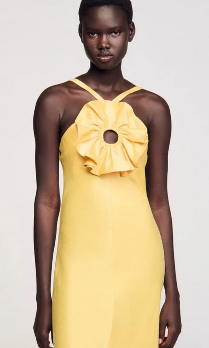 Sandro Ruffled Maxi Dress