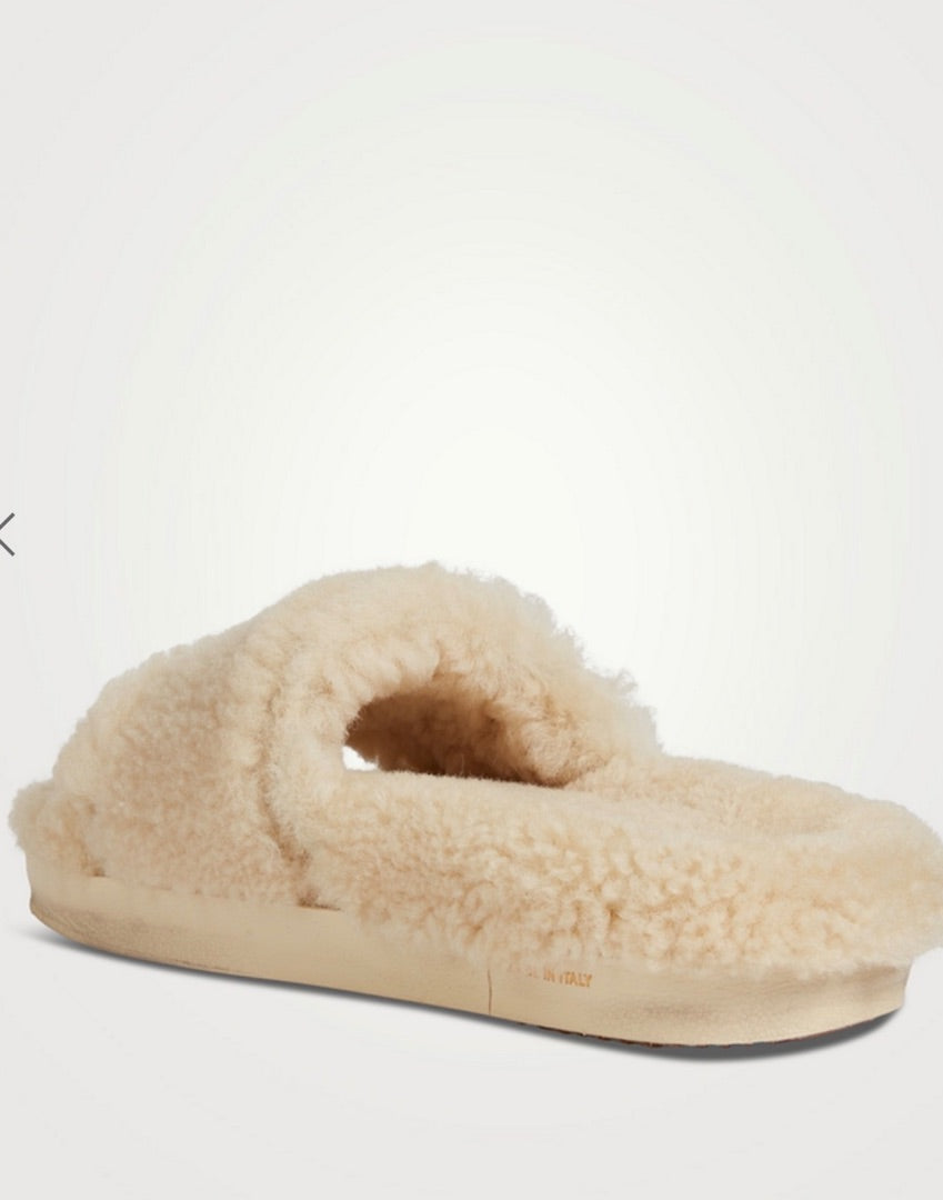 Golden Goose Poolstar Shearling Slide Sandals