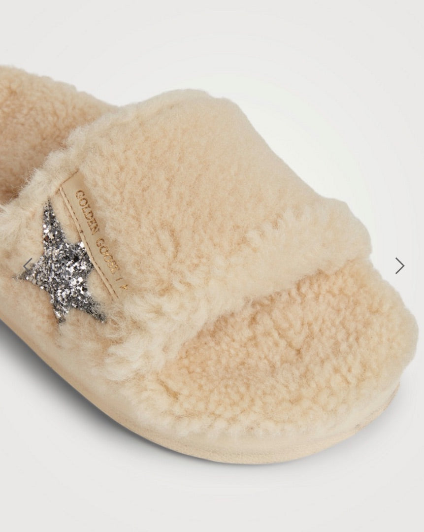 Golden Goose Poolstar Shearling Slide Sandals