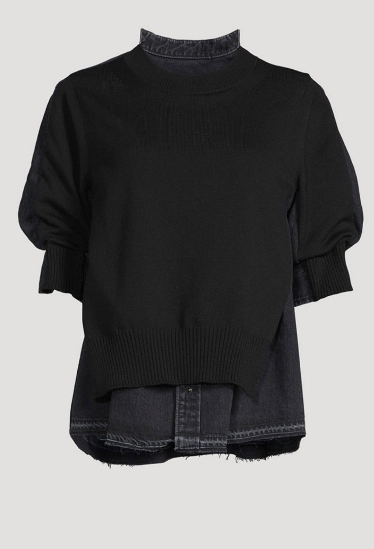 Sacai Layered Denim Pullover
