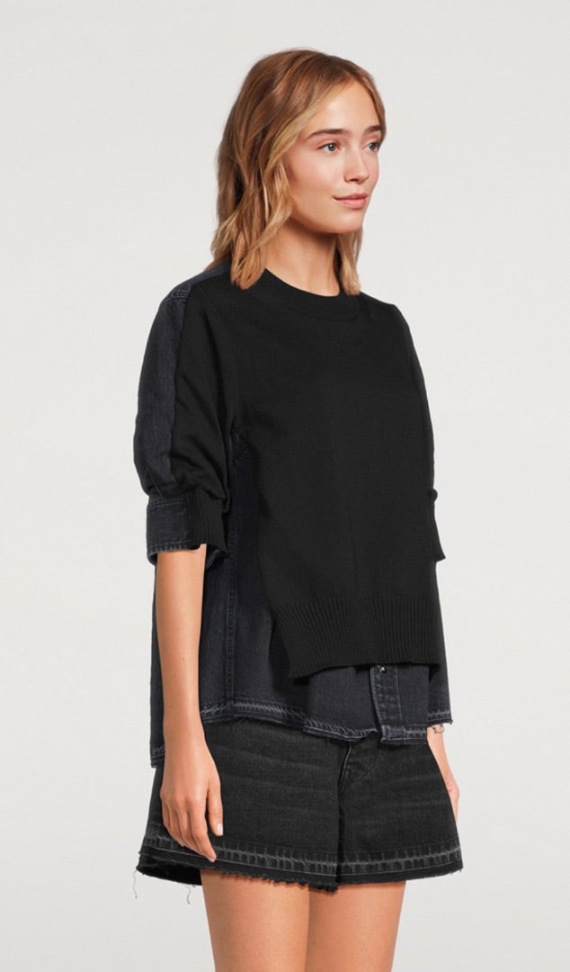 Sacai Layered Denim Pullover