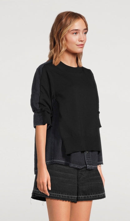 Sacai Layered Denim Pullover