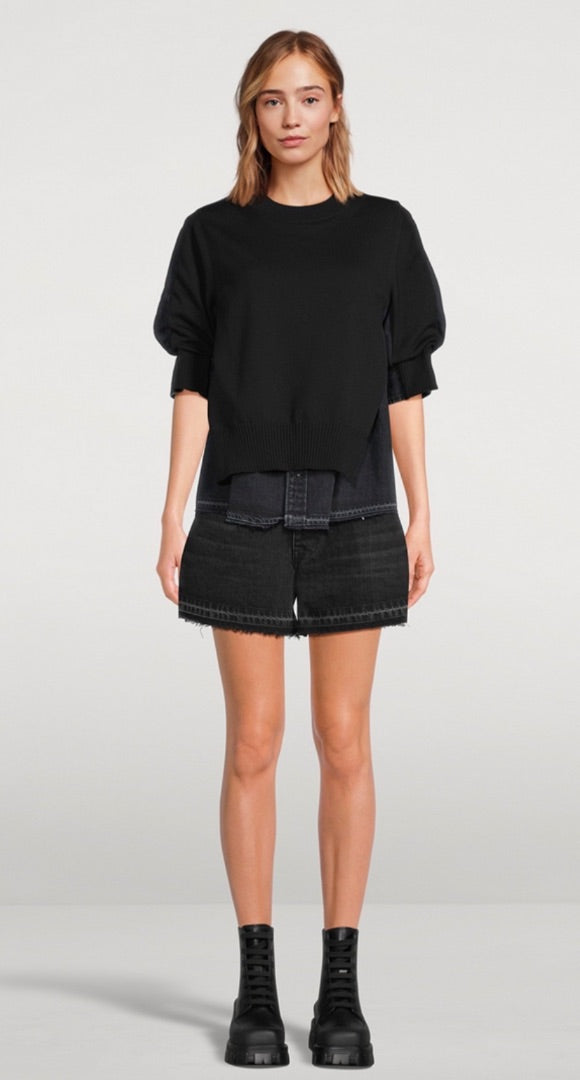 Sacai Layered Denim Pullover