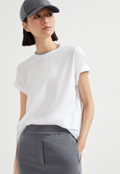 Brunello Cucinello T- shirt with embellished trim