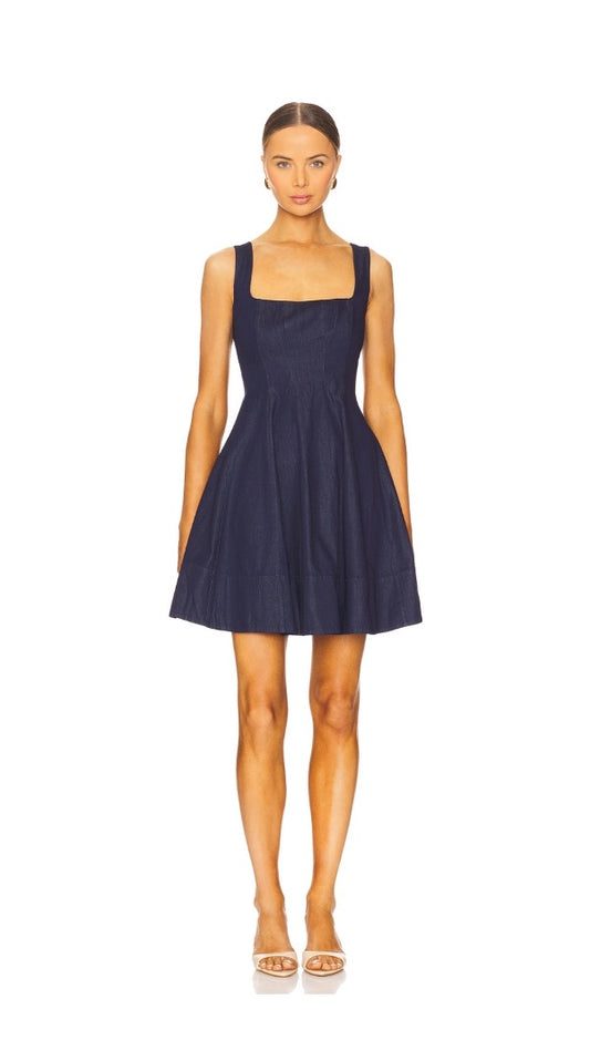 Yumi Kim Babe Dress in Navy Chambray
