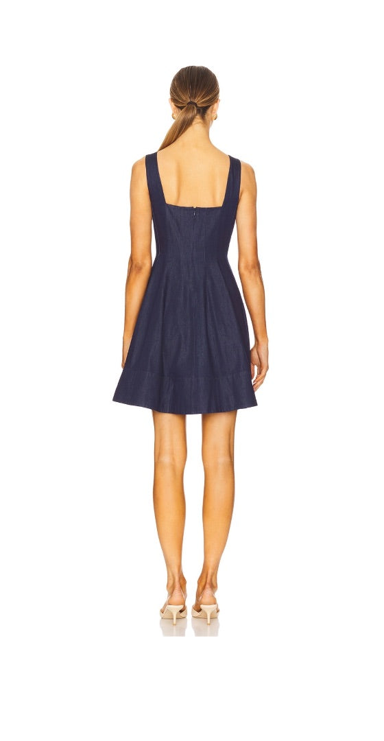 Yumi Kim Babe Dress in Navy Chambray