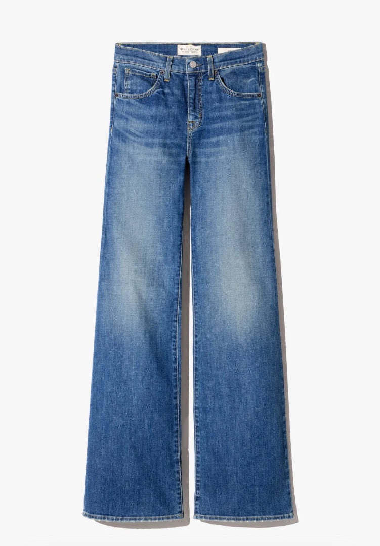 Nili Lotan Celia Mid Rise Flare Jeans
