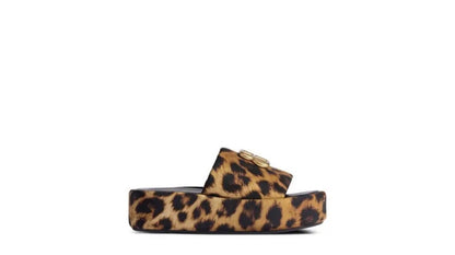 Balenciaga Animal Print BB Rise Slides