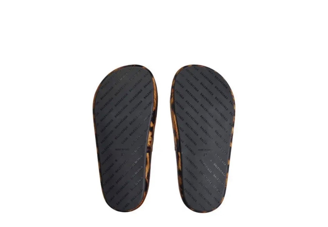 Balenciaga Animal Print BB Rise Slides