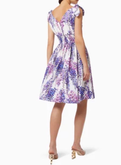 Dolce & Gabbana Wisteria Midi Dress in Cotton Poplin