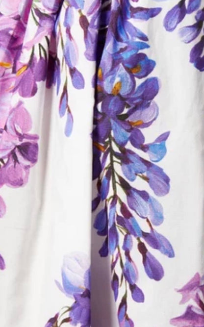 Dolce & Gabbana Wisteria Midi Dress in Cotton Poplin