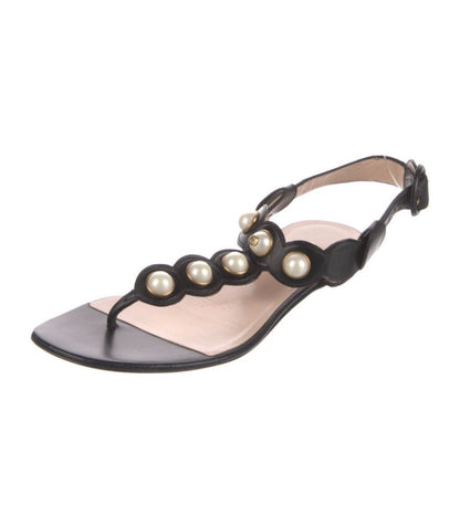Gucci Faux Pearl Sandals