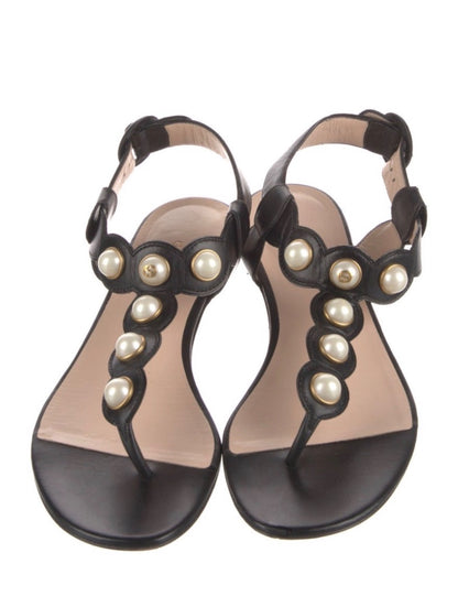 Gucci Faux Pearl Sandals