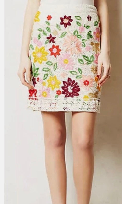 Maeve Ayaka Embroidered Skirt