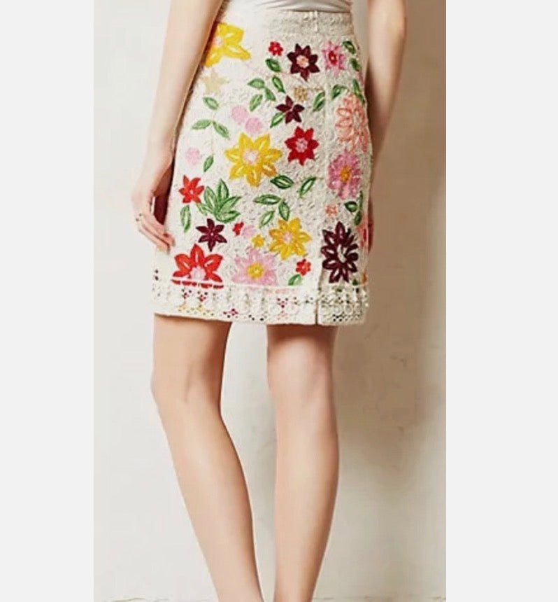 Maeve Ayaka Embroidered Skirt