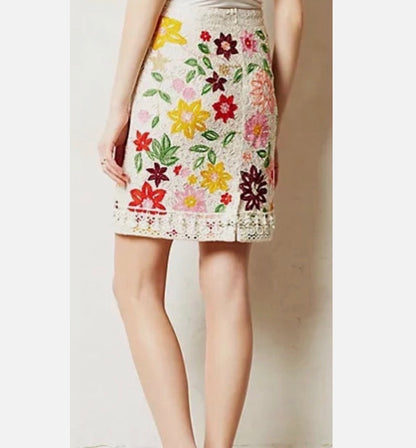 Maeve Ayaka Embroidered Skirt