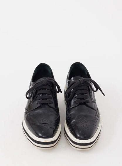 Prada Wingtip Brogue Platform Derby