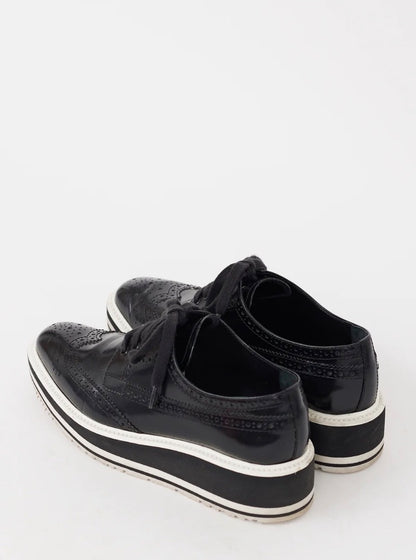 Prada Wingtip Brogue Platform Derby