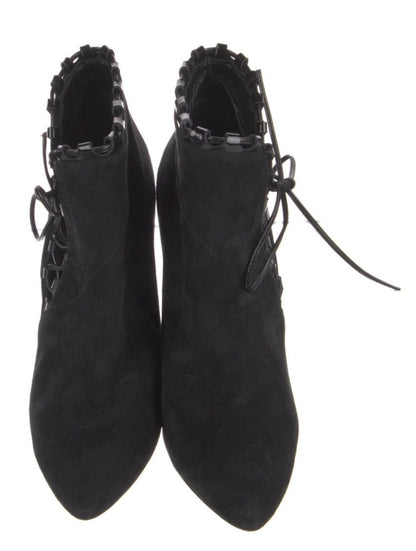Alaia Suede Lace up Booties