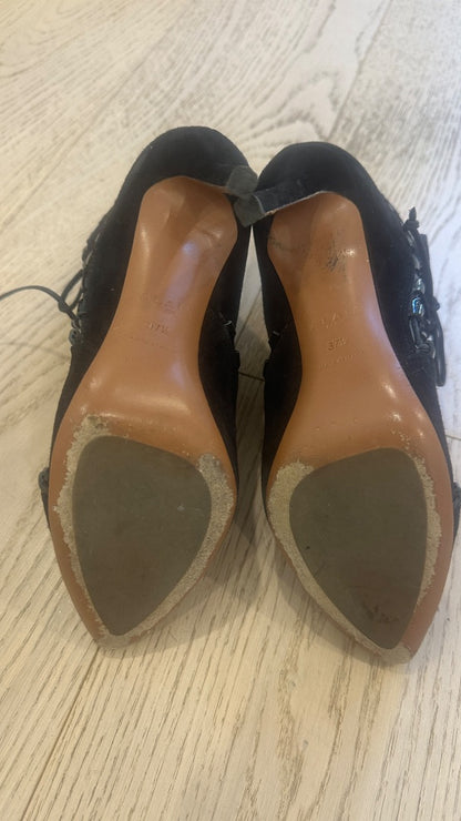 Alaia Suede Lace up Booties