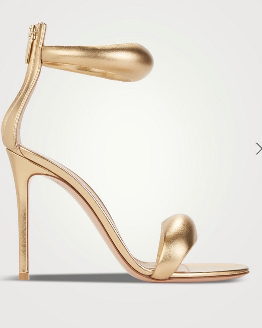 Gianvito Rossi Metallic Bijoux Heeled Sandals