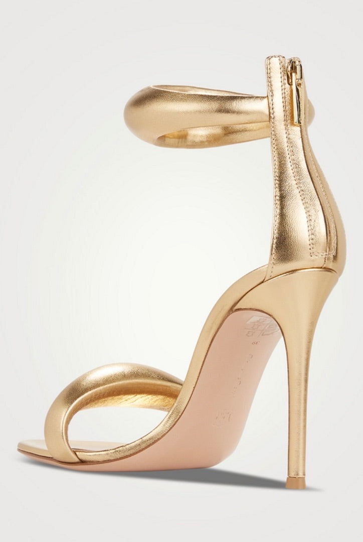 Gianvito Rossi Metallic Bijoux Heeled Sandals