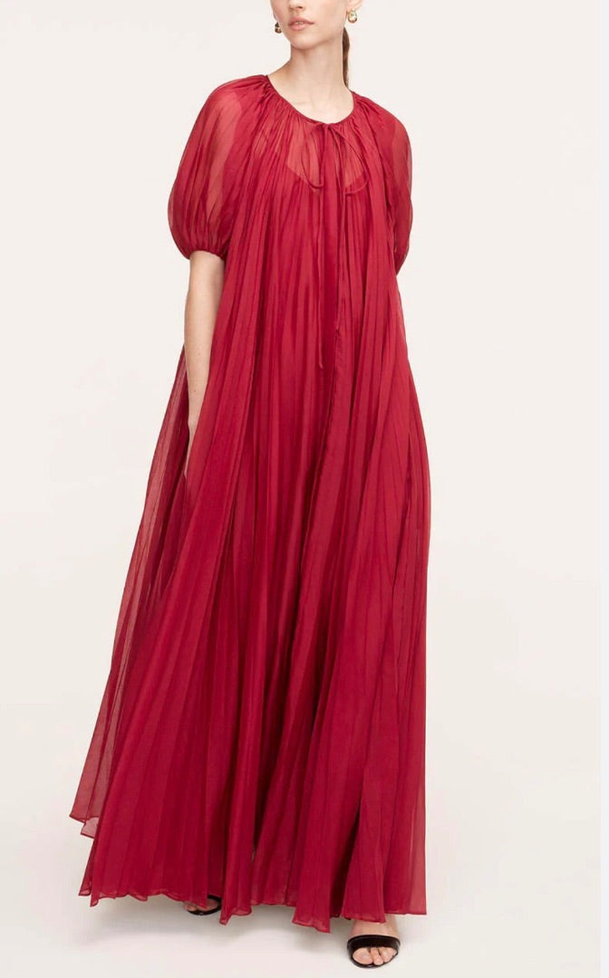 Rebecca Taylor Sunburst Pleat Maxi Dress