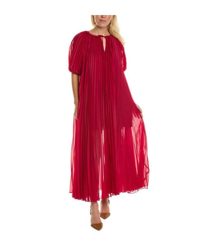 Rebecca Taylor Sunburst Pleat Maxi Dress