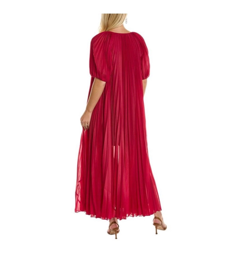 Rebecca Taylor Sunburst Pleat Maxi Dress