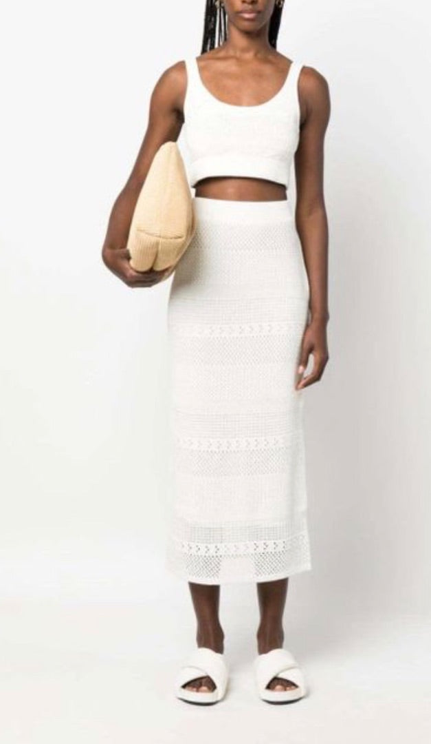 Frame Knit Skirt Set