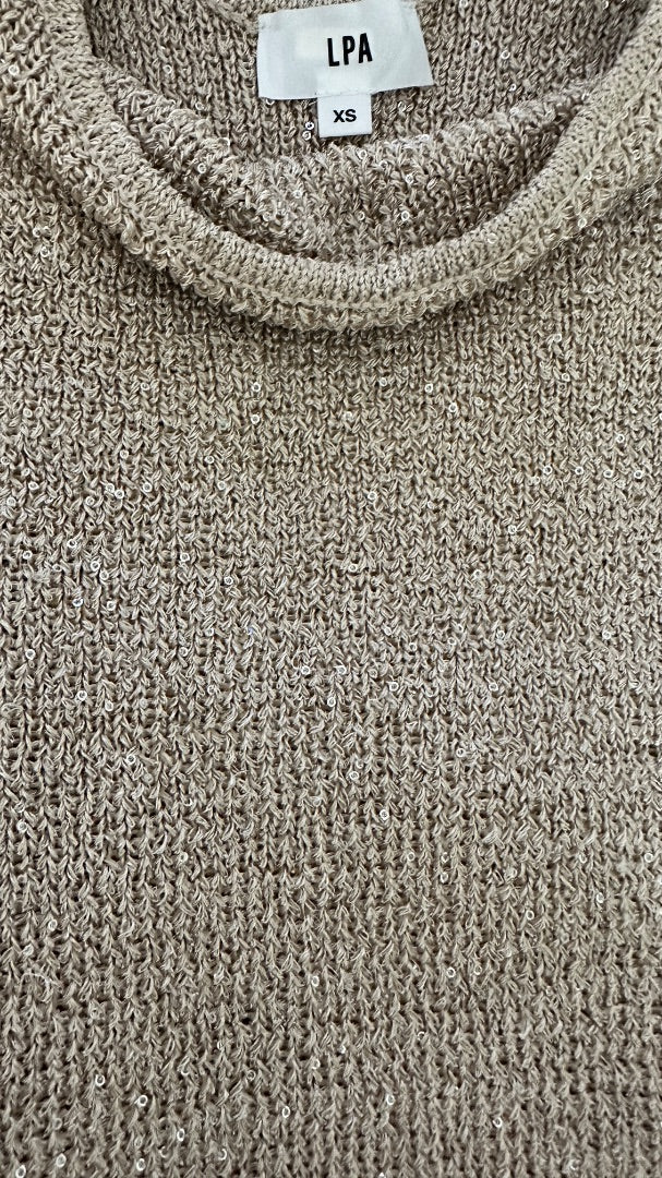 LPA Josi Mini Knit Metallic Dress