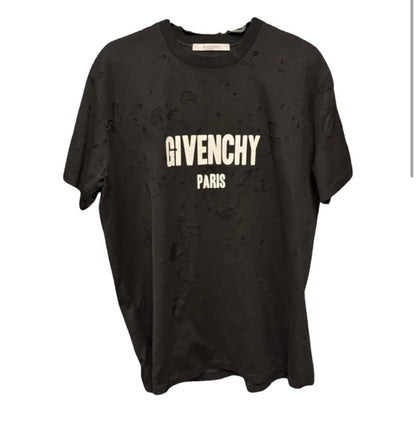 Givenchy Distressed T-shirt with see through holes